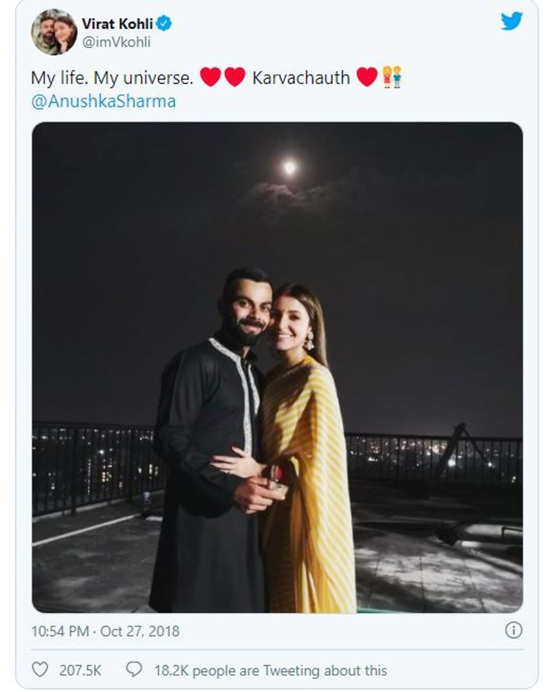 virat kohli tweet expecting child breaks pm modi record twitter apc