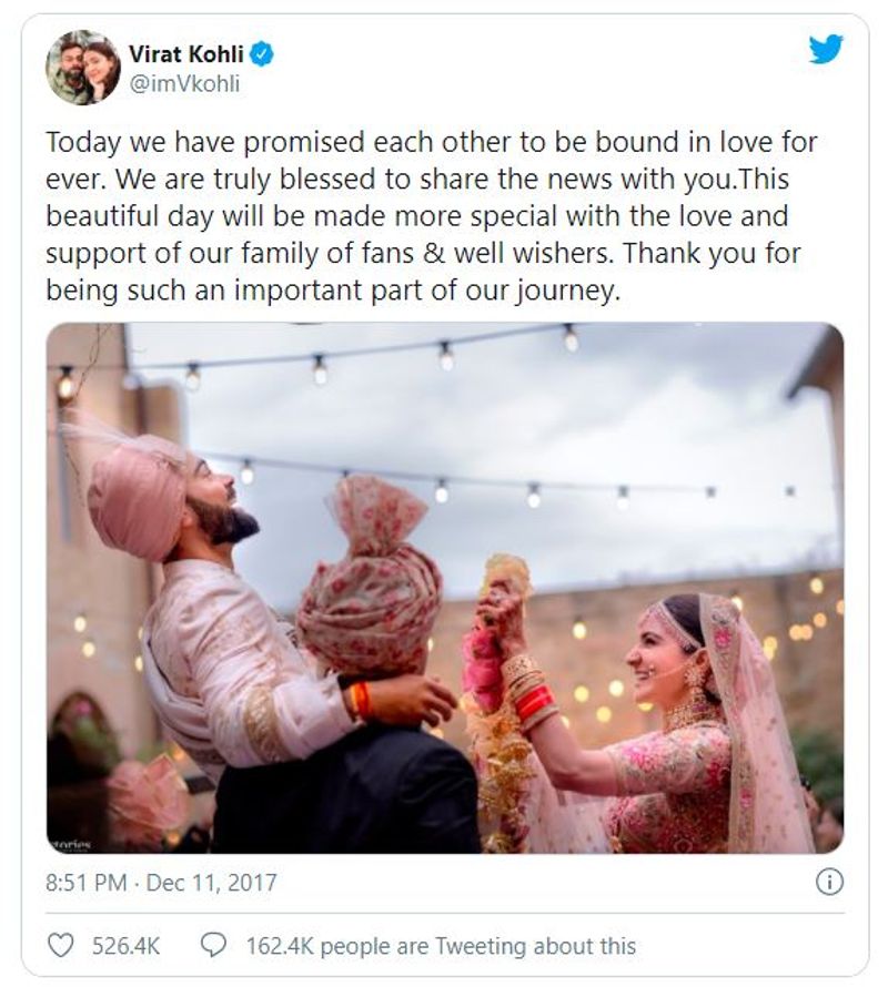 virat kohli tweet expecting child breaks pm modi record twitter apc