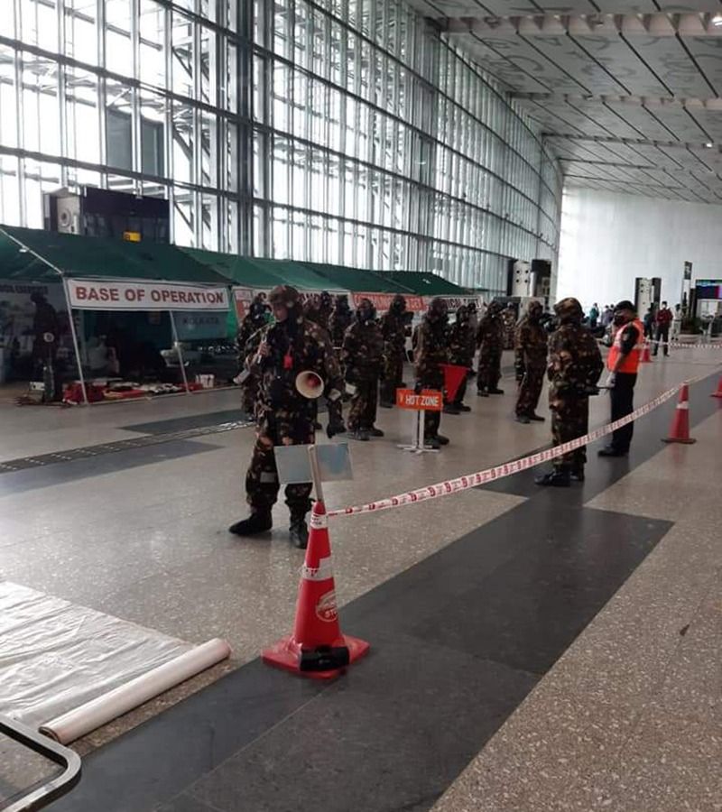 A mock security drill was conducted at Kolkata Airport to detect Radioactive material RTB