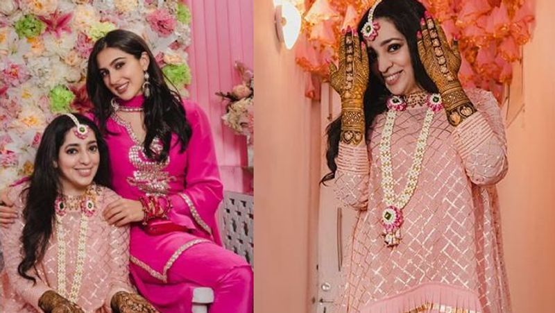 sara ali khan with mother amrita singh at jp dutta's daughter nidhi dutta mehendi ceremony KPJ