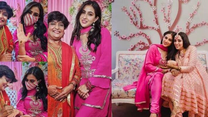 Sara Ali Khan in pink salwar photos viral Sara Ali Khan in pink salwar photos viral