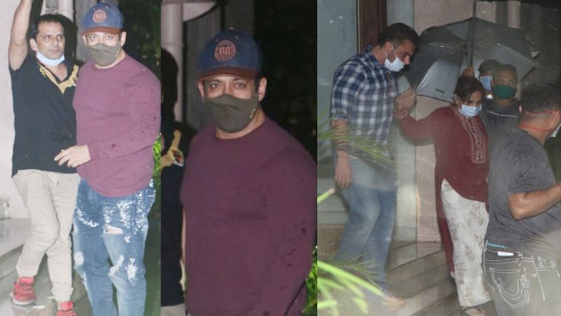 Salman Khan IuliaVantur spotted outside arbaaz khan house in Mumbai last night for party KPJ