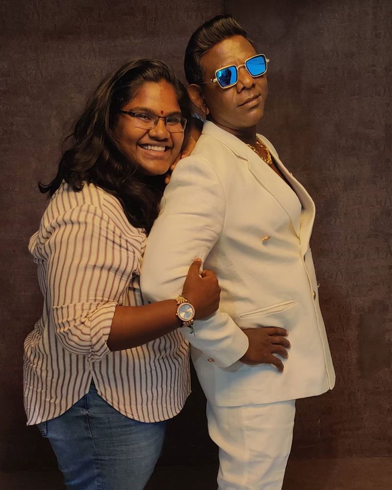 bigil movie actress indraja rare photo gallery