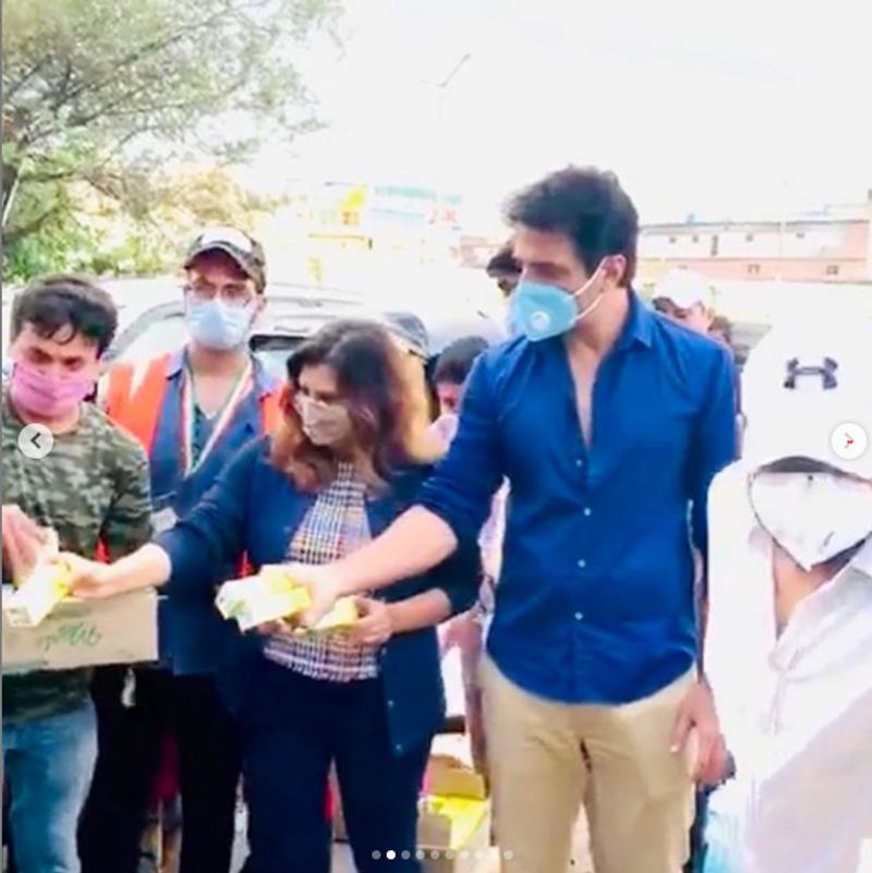 sonu sood share a cartoon to mock central on migratory worker help BJC