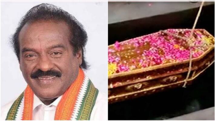 Congress MP H vasanthakumar Funeral finished on Hometown Congress MP H vasanthakumar Funeral finished on Hometown