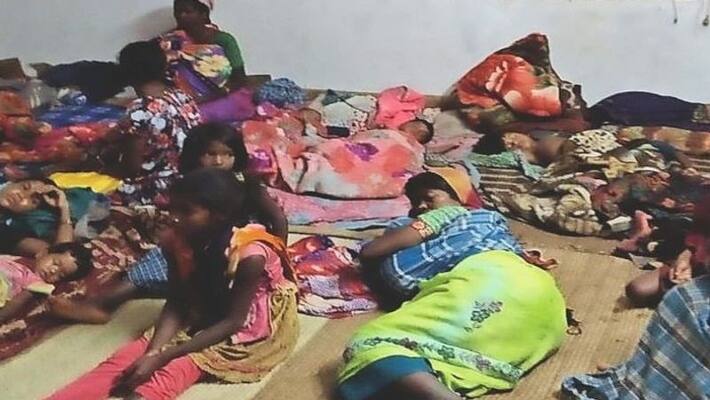 ambikapur elephant attack village in chhattisgarh sleeping women tied babies on their stomachs with clothes kpr ambikapur elephant attack village in chhattisgarh sleeping women tied babies on their stomachs with clothes kpr