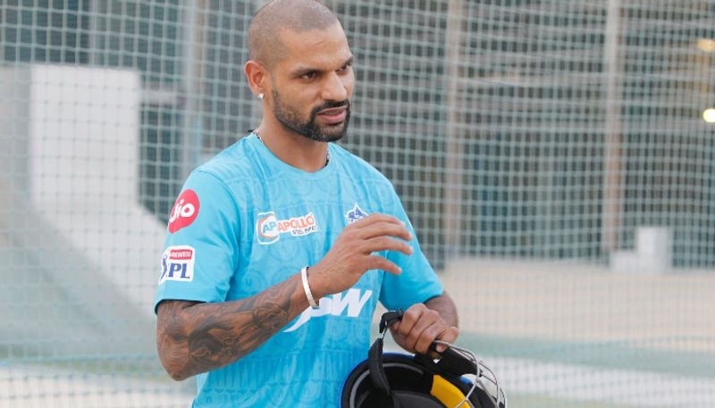Shikhar Dhawan ready to bat. Photo: Delhi Capitals