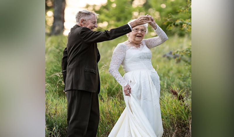 old couple set example of true love in era of one night stands with romantic photoshoot with groom of 88 bride of 81 kph