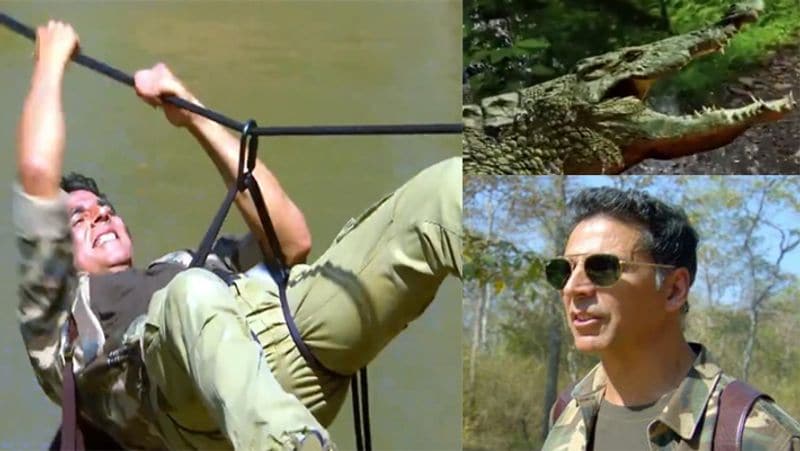 bollywood actor akshay kumar along with bear grylls on adventurous trip at Man vs Wild have a look KPJ