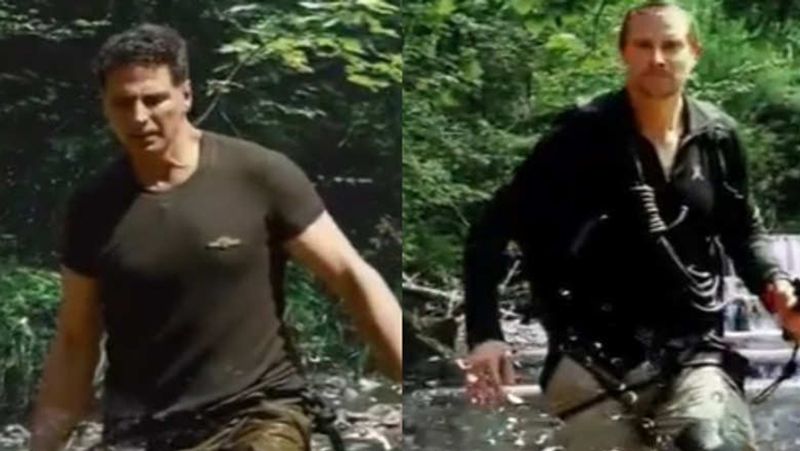 bollywood actor akshay kumar along with bear grylls on adventurous trip at Man vs Wild have a look KPJ