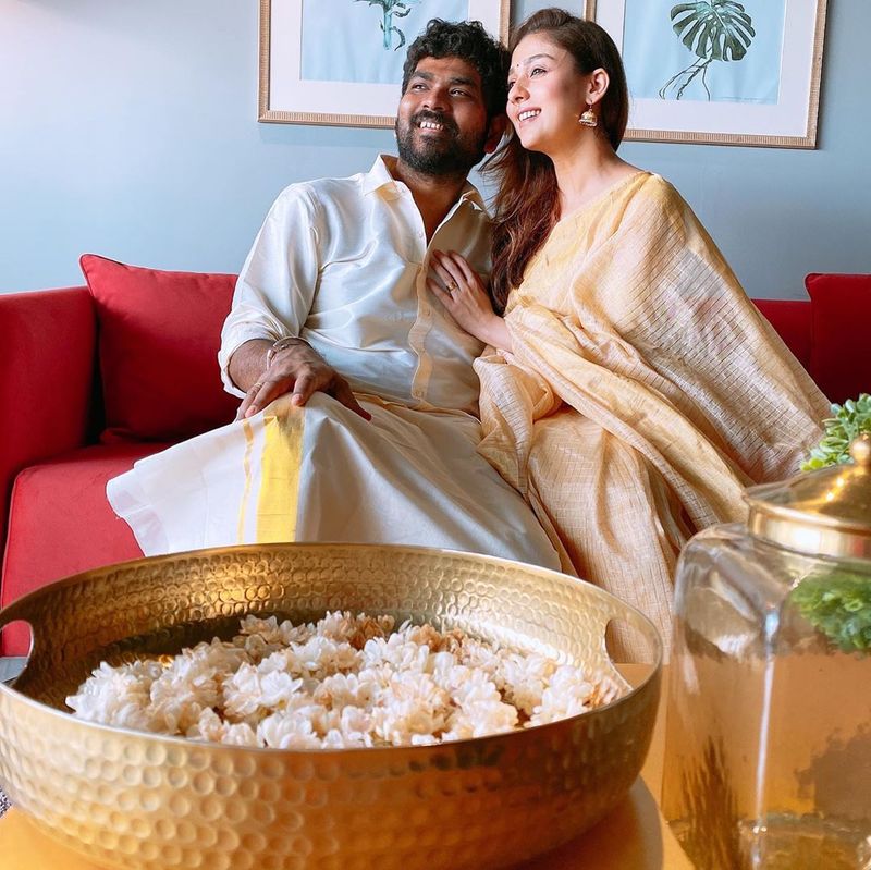 Nayanthara Vignesh shivan Onam Celebration Romantic photos