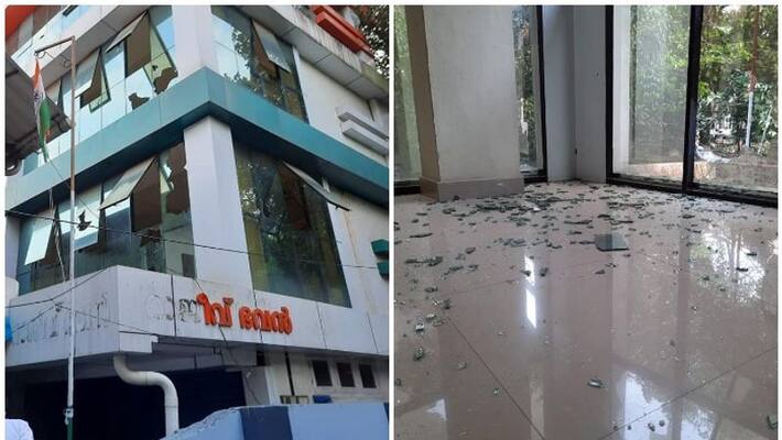 attack against congress office in kattappana idukki attack against congress office in kattappana idukki