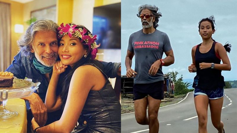 milind soman and wife ankita konwar ran 29 kilometer on her birthday celebration party with family KPJ