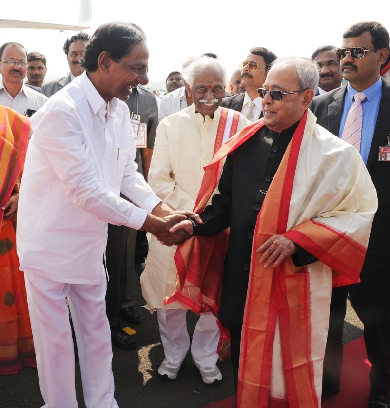 telangana cm kcr close relation to late pranab mukharjee