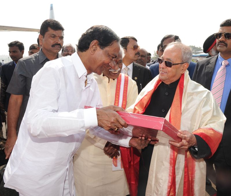 telangana cm kcr close relation to late pranab mukharjee