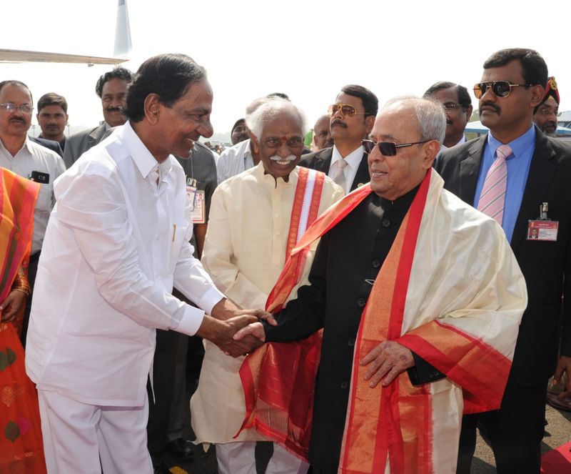 telangana cm kcr close relation to late pranab mukharjee