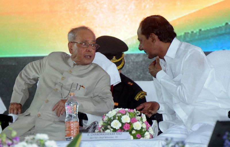 telangana cm kcr close relation to late pranab mukharjee