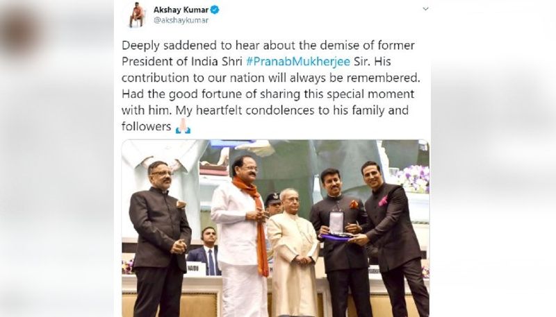 Bollywood celebrities mourn the demise of former president Pranab Mukherjee ADB