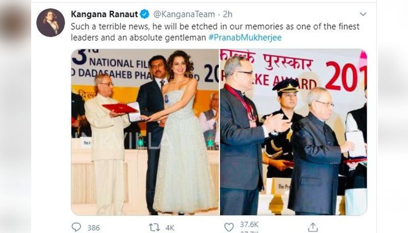 Bollywood celebrities mourn the demise of former president Pranab Mukherjee ADB