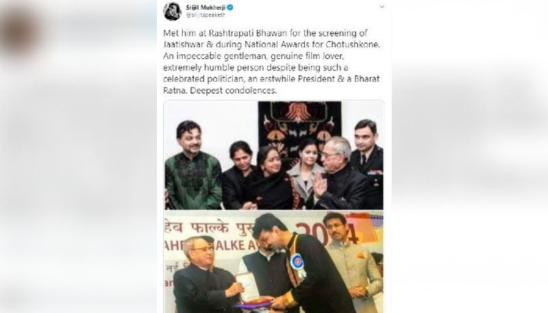Tollywood celebrities mourn the demise of former president Pranab Mukherjee ADB