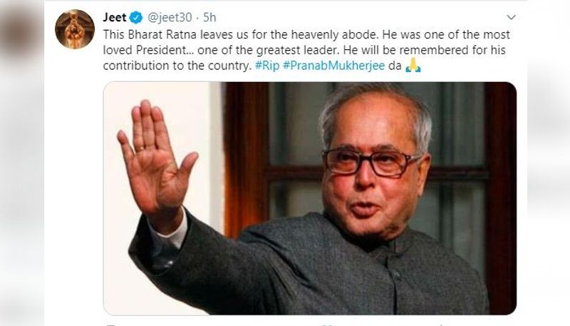 Tollywood celebrities mourn the demise of former president Pranab Mukherjee ADB