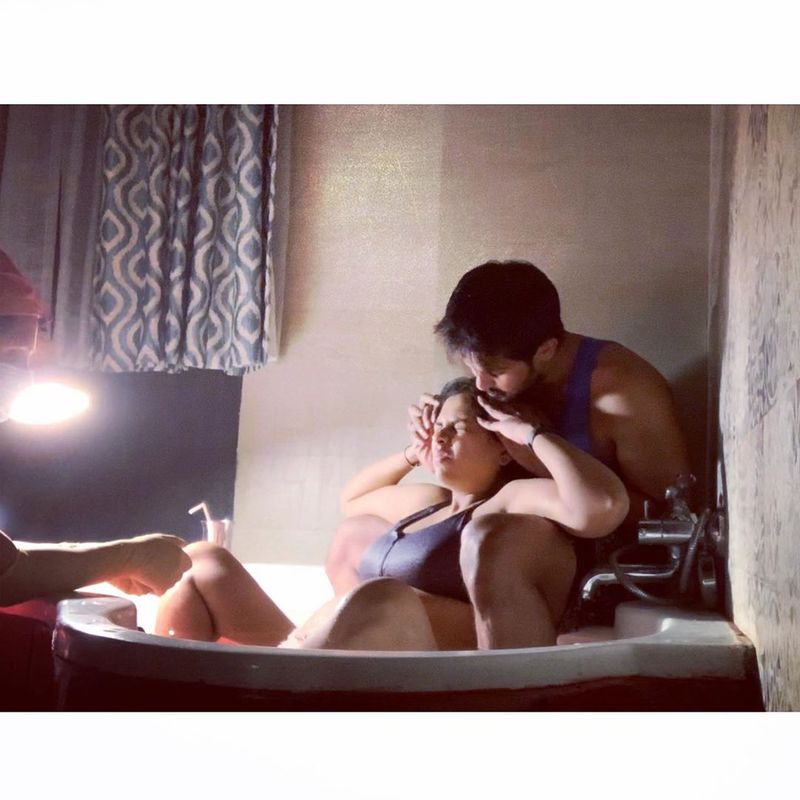 Actor Nakkul Wife Sruthi give explanation about Water Birth Method