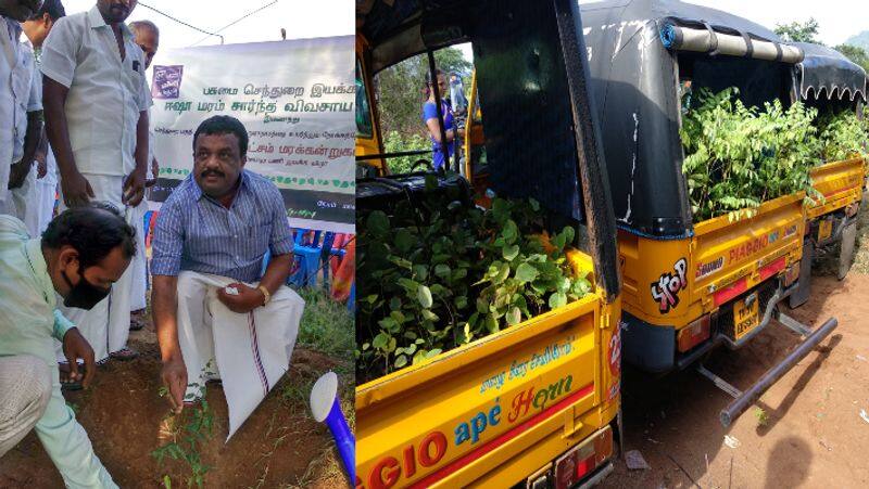 cauvery kookkural planting one lakh trees in dindigul district