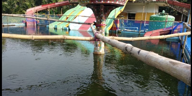 Workers starts fishary in a water park in Durgapur BTG