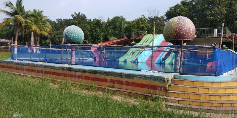 Workers starts fishary in a water park in Durgapur BTG