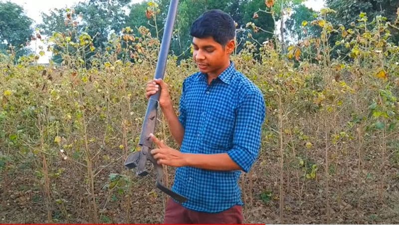 कपास की फसल को उखाड़ना कठिन होता है। नारायण का यह उपकरण पौधे को पकड़कर आसानी से जमीन से उखाड़ देता है।