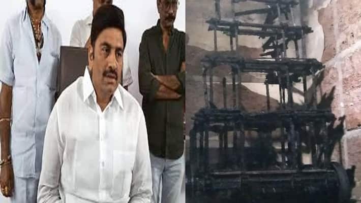 narasapuram mp raghurama krishnamraju reacts antarvedi temple chariot catches fire narasapuram mp raghurama krishnamraju reacts antarvedi temple chariot catches fire
