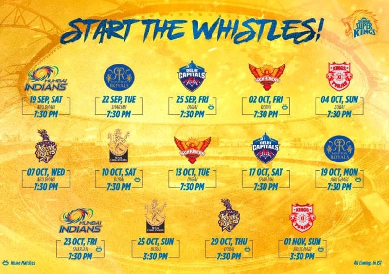 ipl 2020 schedule ms dhoni csk full fixtures apc