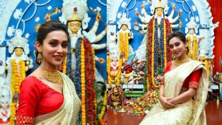 Mimi Chakraborty shares a video of her Pujo anthem ADB Mimi Chakraborty shares a video of her Pujo anthem ADB