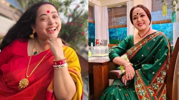 Tollywood actress Aparajita Adhya wishes mahasaptami with a song Brd Tollywood actress Aparajita Adhya wishes mahasaptami with a song Brd