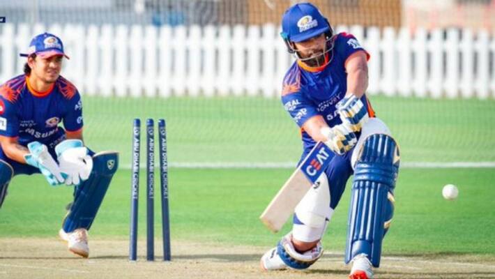 Mumbai Indians Share Rohit Sharma's huge six video during practice for IPL 2020 spb Mumbai Indians Share Rohit Sharma's huge six video during practice for IPL 2020 spb