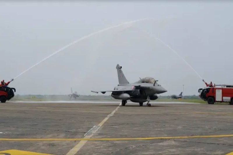 Rafale added to the Golden Arrows Rafale Air Force with Sarva Dharma Pooja