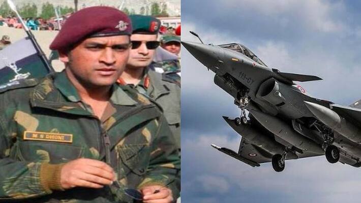 MS Dhoni lauded as Rafale fighter jets inducted into Indian Air Force spb MS Dhoni lauded as Rafale fighter jets inducted into Indian Air Force spb