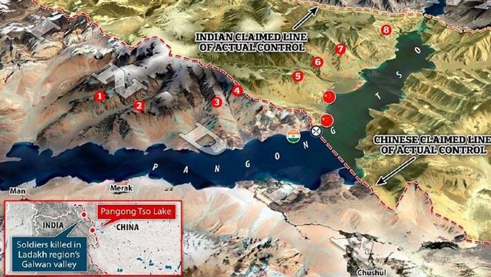 pangong face off new satellite images shows Chinese position on finger 4 area pangong face off new satellite images shows Chinese position on finger 4 area