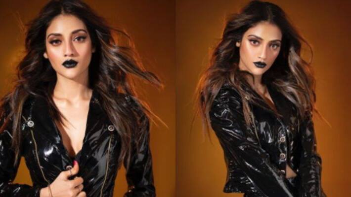 MP Actress Nusrat Jahan looks hot in black video goes viral BRD MP Actress Nusrat Jahan looks hot in black video goes viral BRD