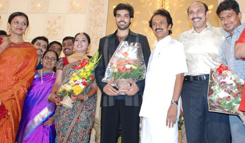 sathyaraj son subiraj and revathi marriage reception photos