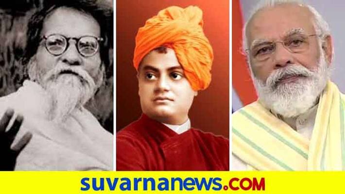 Vinoba Bhave Swami Vivekananda have a lot to teach humanity Says PM Modi Vinoba Bhave Swami Vivekananda have a lot to teach humanity Says PM Modi