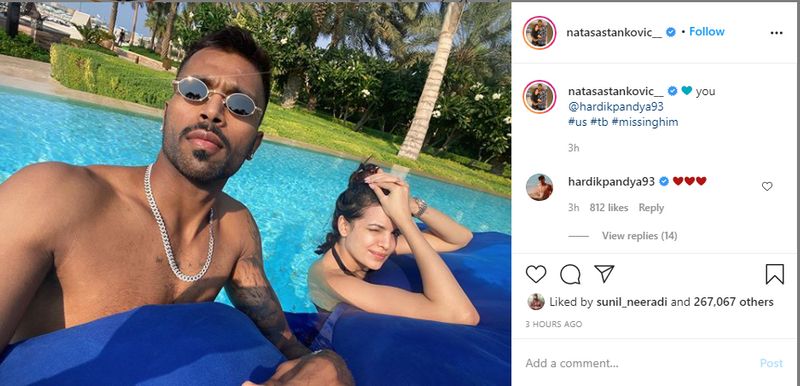 IPL 2020 Natasa Stankovic shares throwback photo with Hardik Pandya