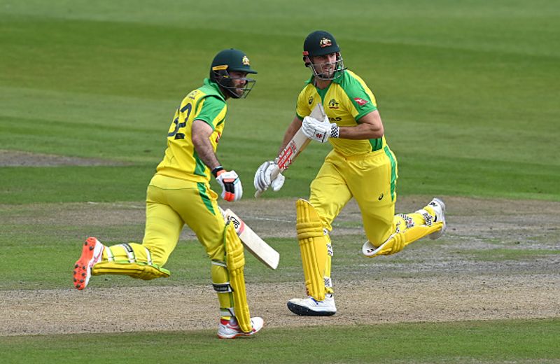 glenn maxwell and mitchell marsh hits fifty and australia set challenging target to england in first odi