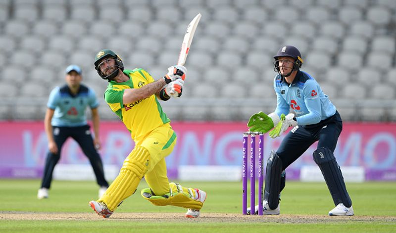 glenn maxwell and mitchell marsh hits fifty and australia set challenging target to england in first odi