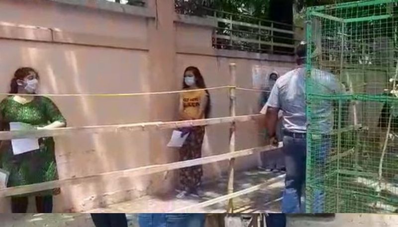 NEET candidates starting to enter the school in Kolkata RTB