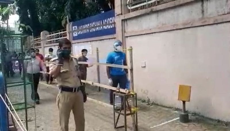 NEET candidates starting to enter the school in Kolkata RTB