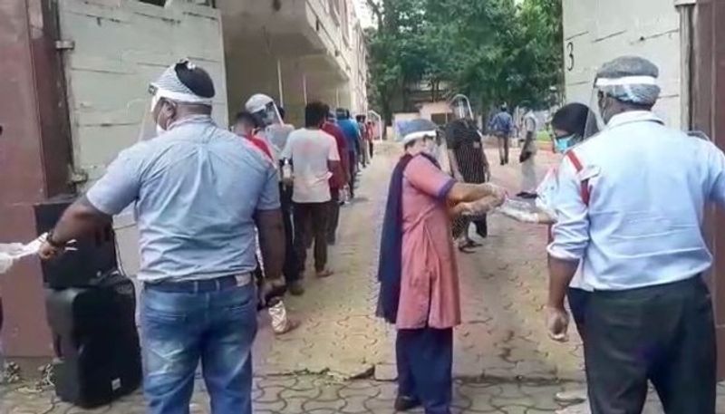 NEET candidates starting to enter the school in Kolkata RTB