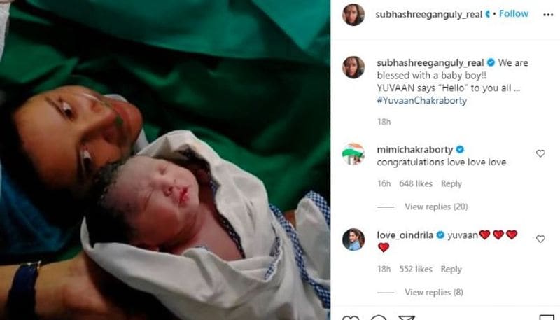 Popular Tollywood couple Subhashree Ganguly and Raj Chakrabortys son get fanpage-dbr