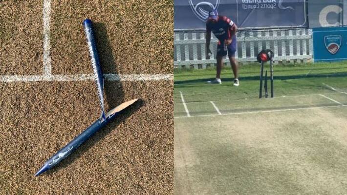 Trent Boult break stumps during Mumbai Indians practice session ahead of IPL 2020 spb Trent Boult break stumps during Mumbai Indians practice session ahead of IPL 2020 spb