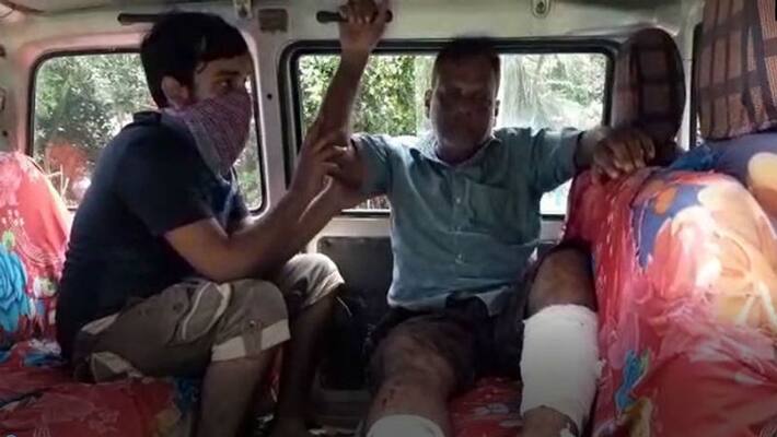 BJP worker allegedly beaten by TMC goons at Midnapore ASB BJP worker allegedly beaten by TMC goons at Midnapore ASB